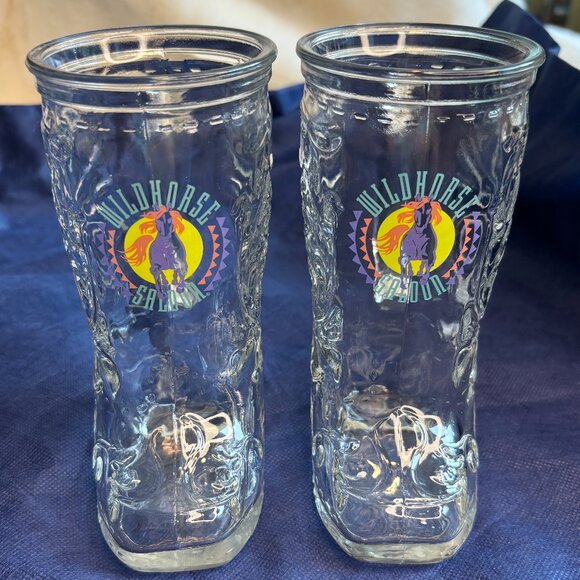 Vintage Wildhorse Saloon Clear Glass Boot Mug/Stein - Picture 1 of 16